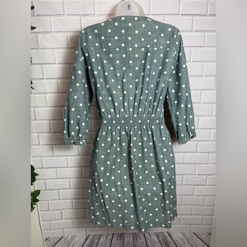 Brooks Brothers Polka Dot Chambray Shirt Dress Size 2
Blue Cotton Casual - Picture 11 of 16